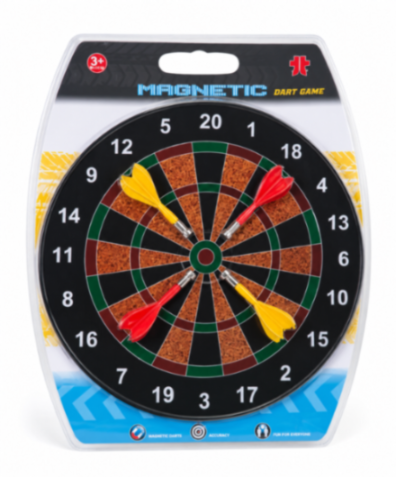 Magnetic Dart Board Game for Kids – 28.5 Cm Indoor & Outdoor Fun with 4 Soft Darts