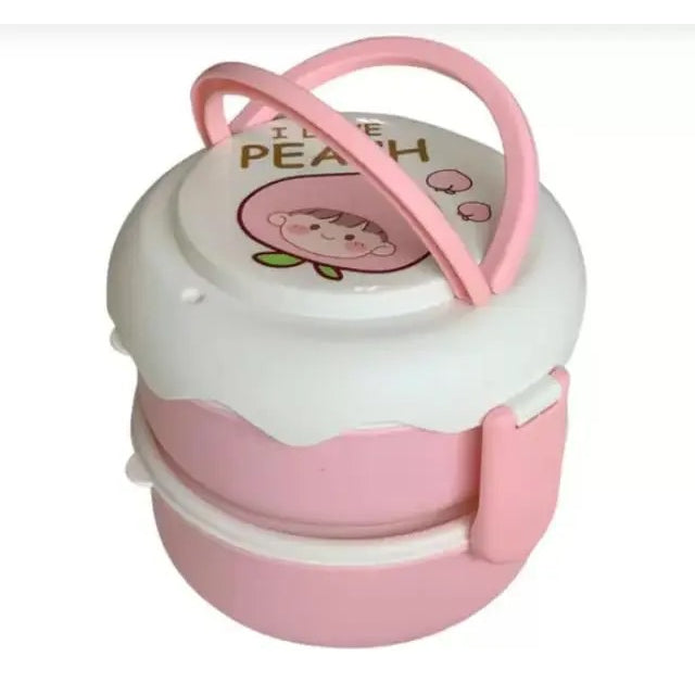 Cute Kids 2 Layer Lunchbox - Life and Home {Random Color}
