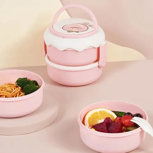 Cute Kids 2 Layer Lunchbox - Life and Home {Random Color}