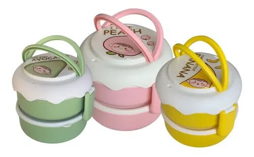 Cute Kids 2 Layer Lunchbox - Life and Home {Random Color}