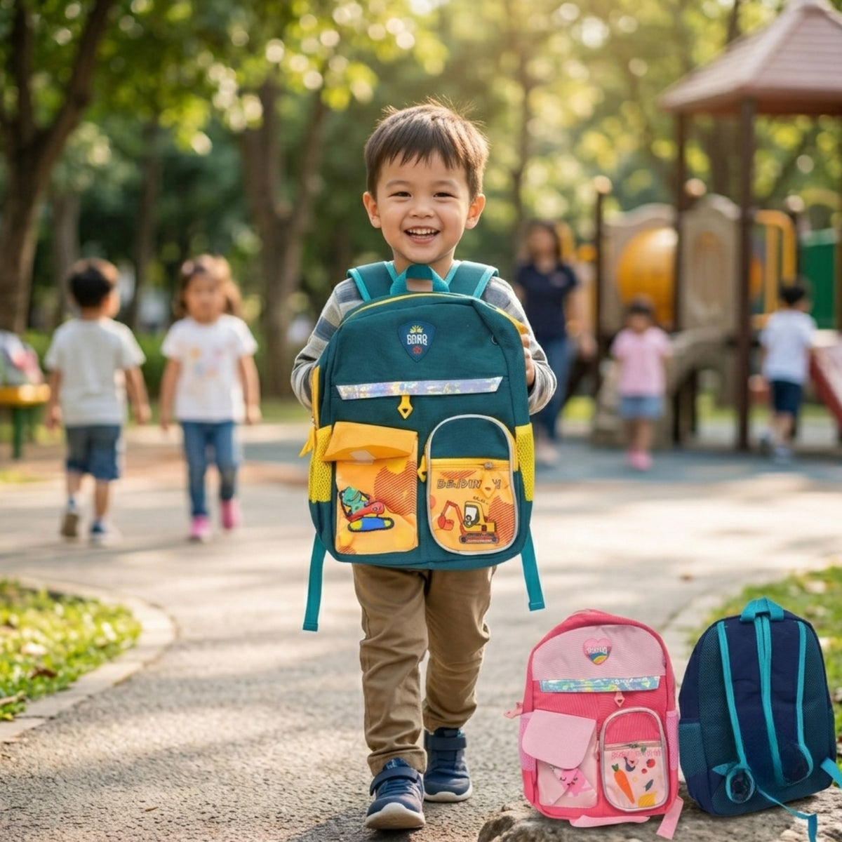 School Bags for Boys - Cartoon Bagpack for School Student, Multipurpose Bag for Kids, Boys & Girls, Orthopaedic Lightweight School Bags, Travel Bag Size= 38*25*12 Cm{Random Design}