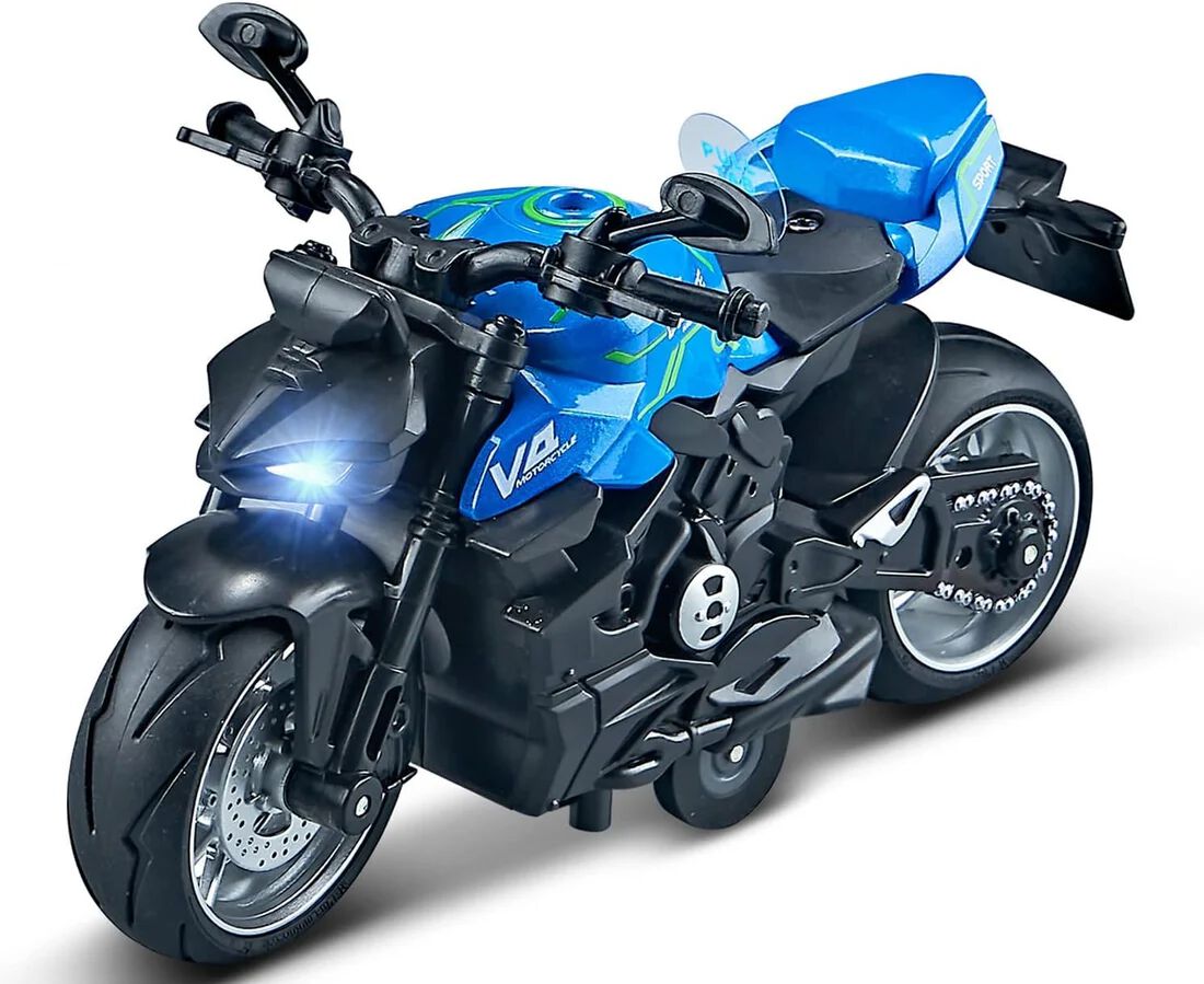 Diecast Motorcycle Toy Ducati Bike Scale Model,Pull Back Vehicles Alloy Simulation Superbike with Lights and Sound Also for Car Dashboard, Kids Adult