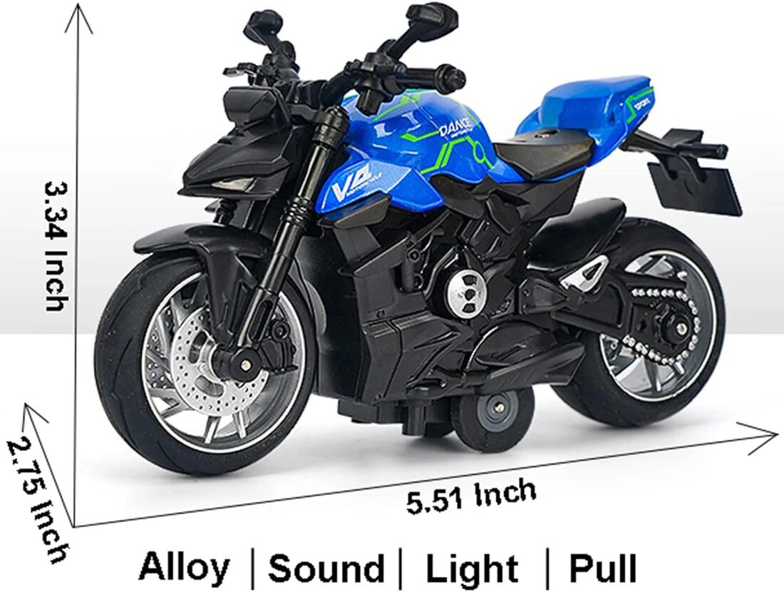 Diecast Motorcycle Toy Ducati Bike Scale Model,Pull Back Vehicles Alloy Simulation Superbike with Lights and Sound Also for Car Dashboard, Kids Adult