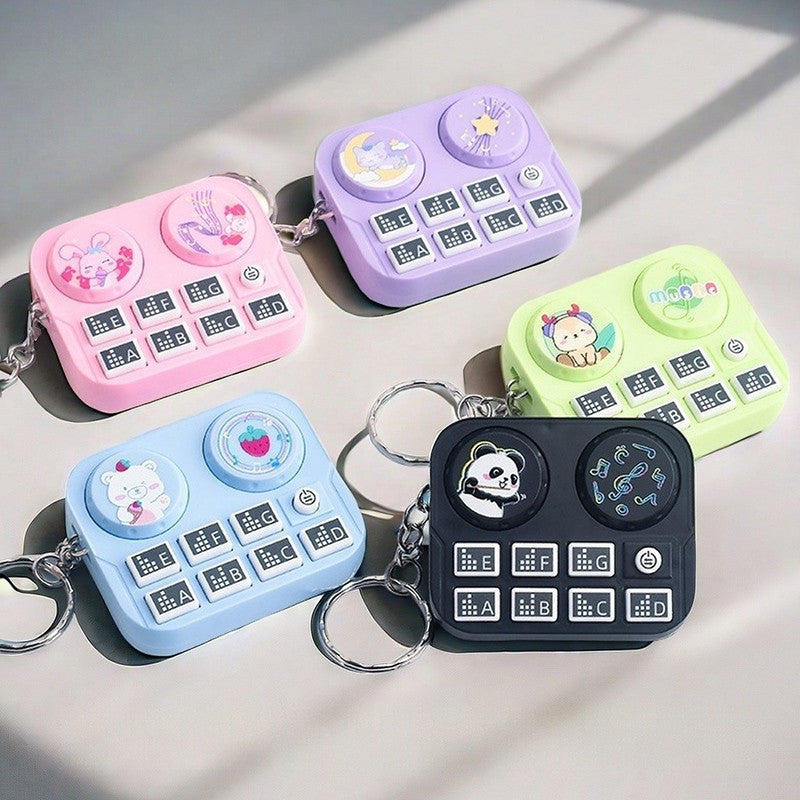 Mini Animal Dj Keychain, Musical Instrument Keychains ,Cute Cartoon Pattern Key chain Keyring {Random Color}