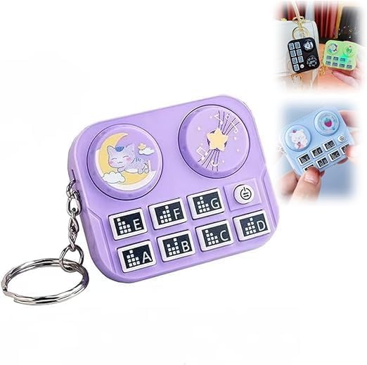 Mini Animal Dj Keychain, Musical Instrument Keychains ,Cute Cartoon Pattern Key chain Keyring {Random Color}