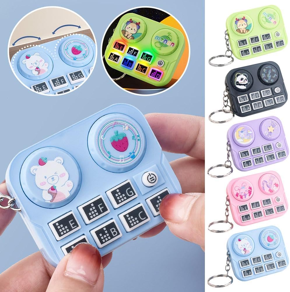 Mini Animal Dj Keychain, Musical Instrument Keychains ,Cute Cartoon Pattern Key chain Keyring {Random Color}