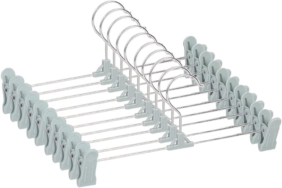 Trouser Hangers, 1 pcs Skirt Hangers with Adjustment Plastic Grip Pant Hangers {Random Color}