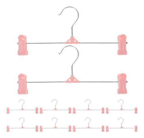 Trouser Hangers, 1 pcs Skirt Hangers with Adjustment Plastic Grip Pant Hangers {Random Color}