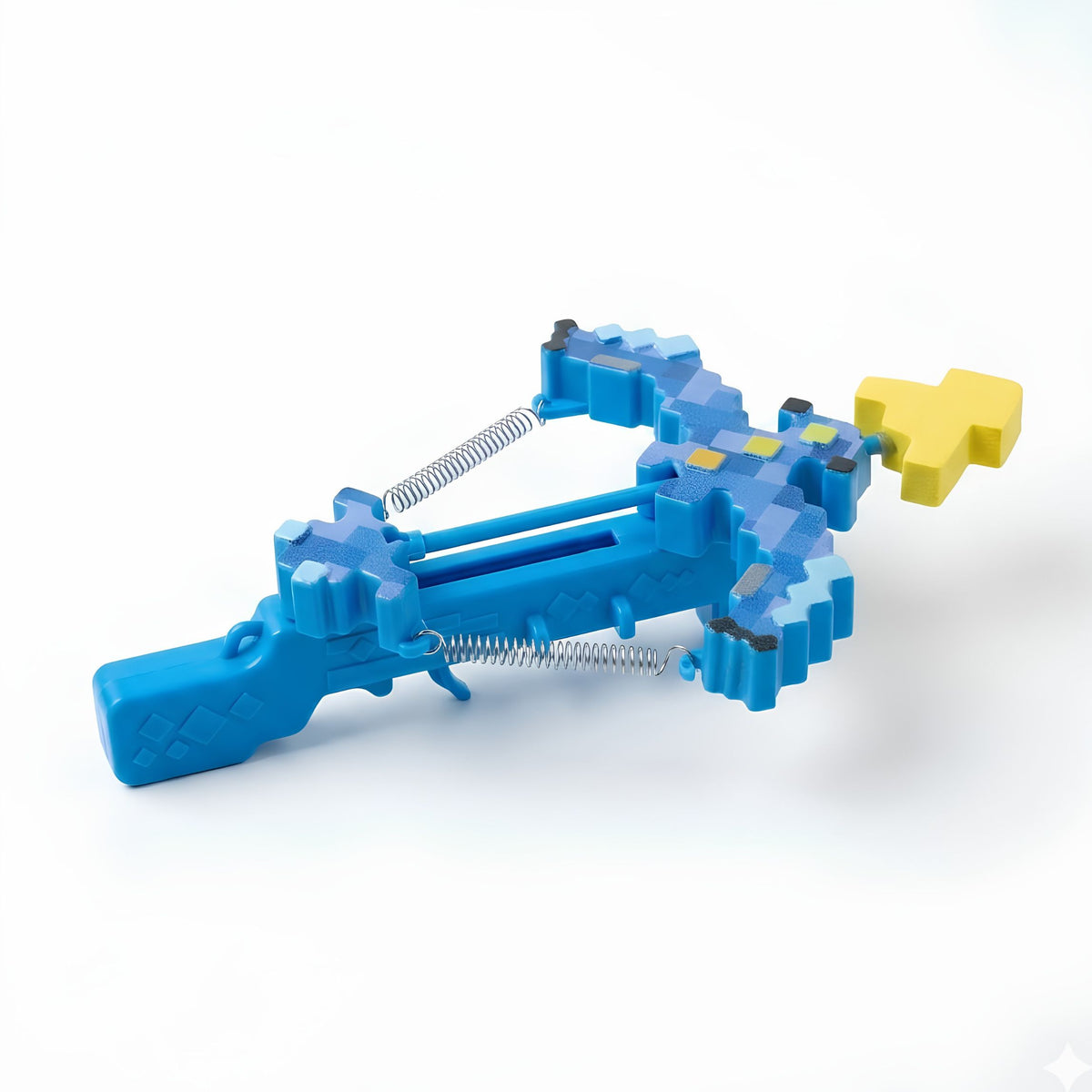 Pixel Creeper Spring Crossbow Toy Launcher for Kids | Block Style Action Toy {Random Color}