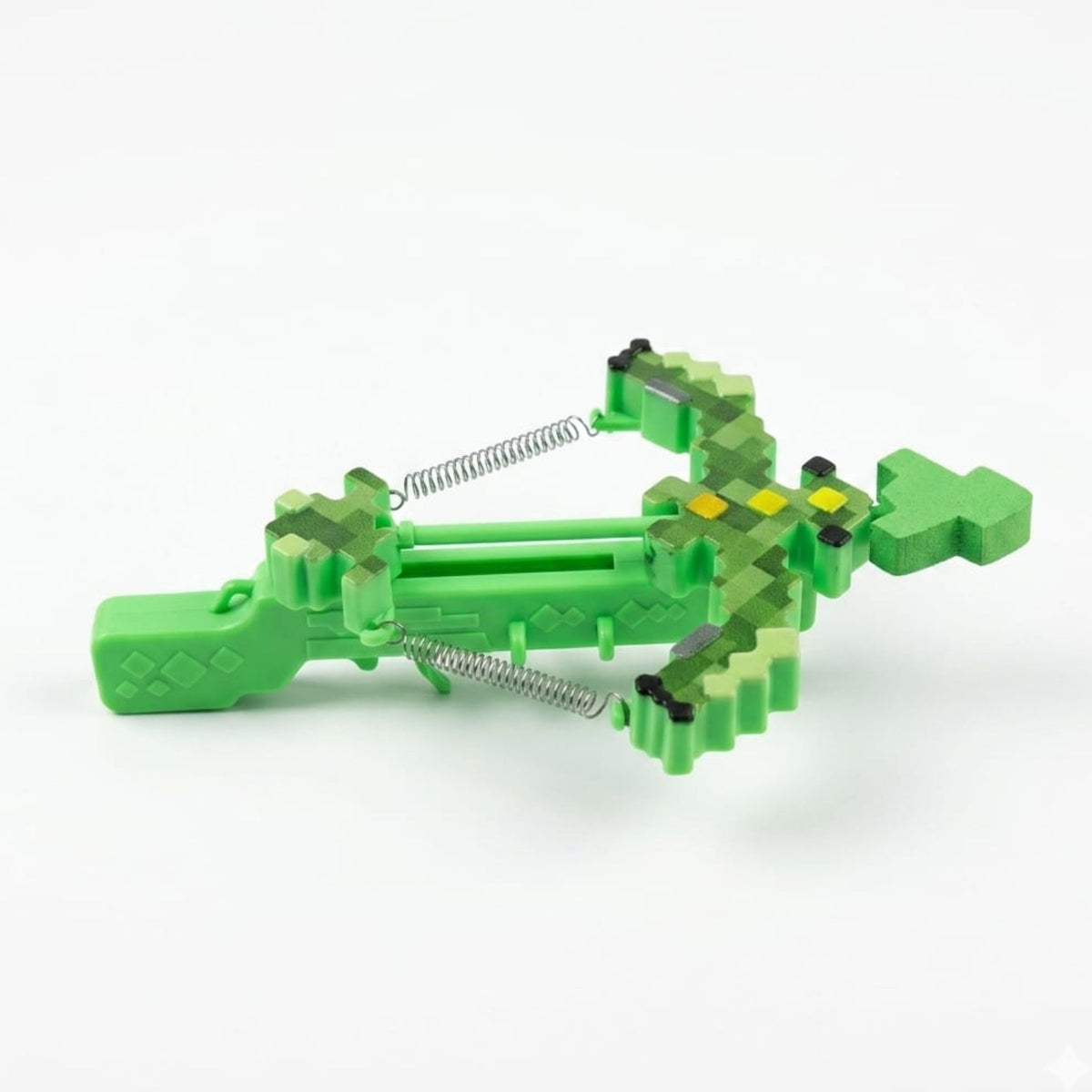 Pixel Creeper Spring Crossbow Toy Launcher for Kids | Block Style Action Toy {Random Color}