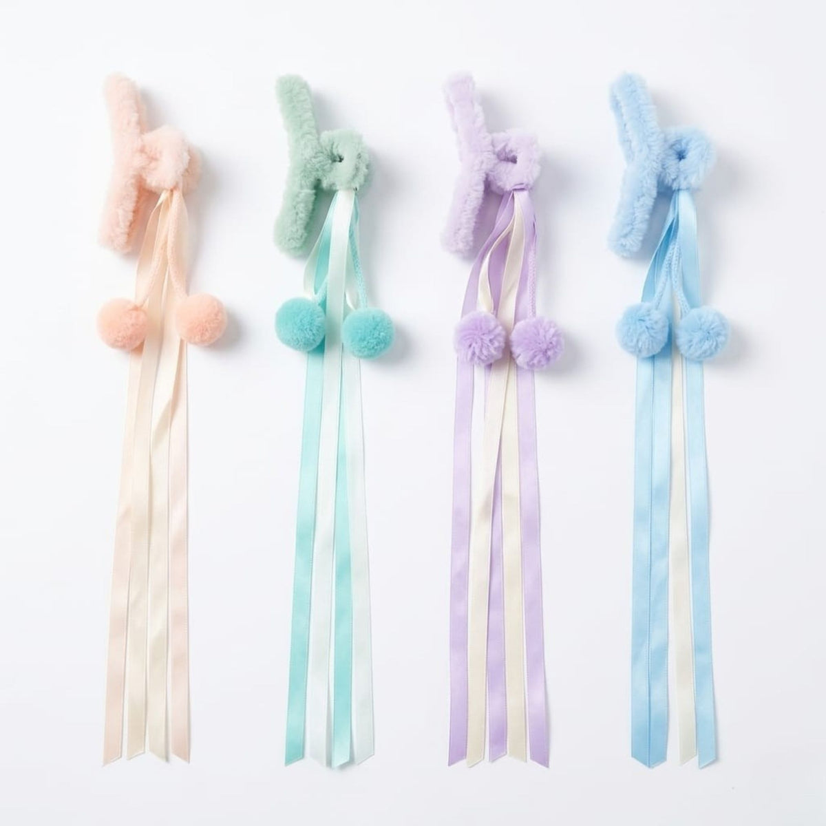 Claw for Women Fluffy Plush Hair Clips Soft Winter Clamps for Thin Thick Long Hair Super Grip Elegant Hair Clips Gifts For Girls {Multicolor}