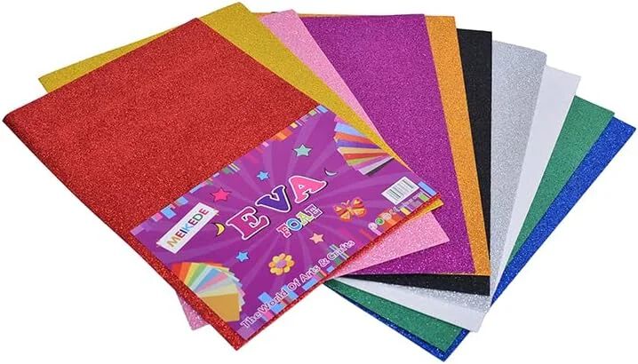( 1 Pkt-10 Sheets) Glitter Eva Foam A4 Sticky Sheet