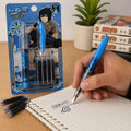 Anime Character Fountain Pen with Ink Cartridges Smooth Writing Stationery Gel Pen (Ink Color - Blue)