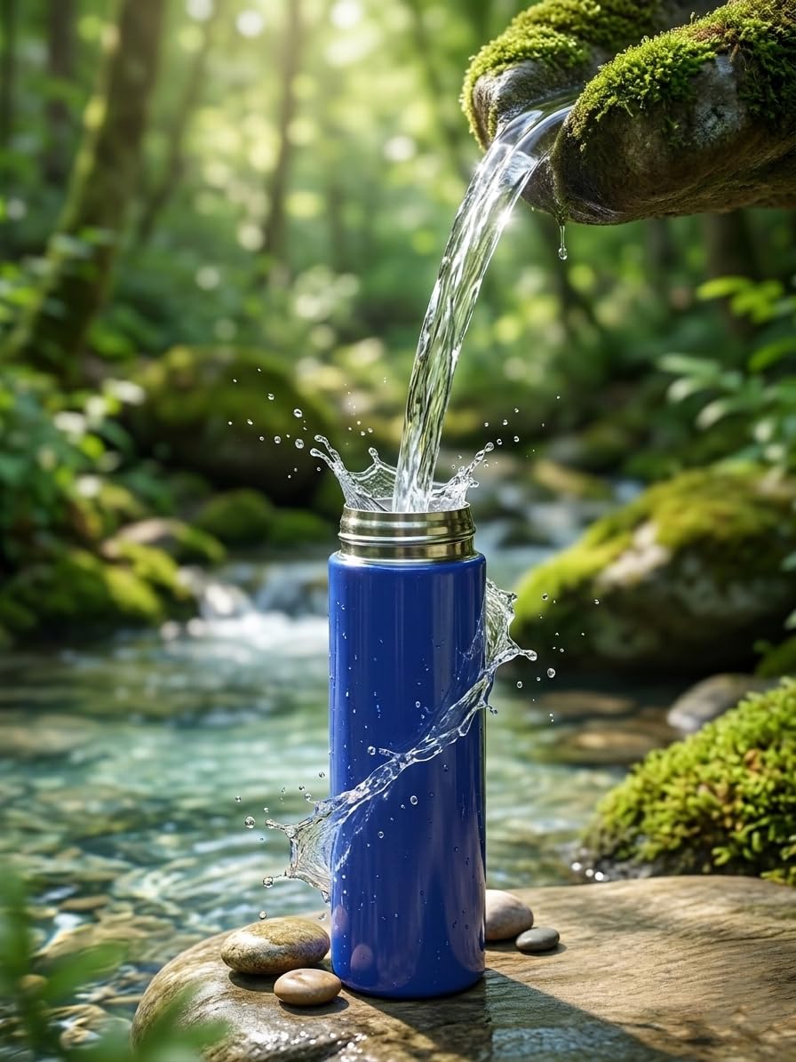 Elegant Design 500ML Stainless Steel Insulated Hot Cold Drinks Beverages Portable Water Bottle {Random Color}