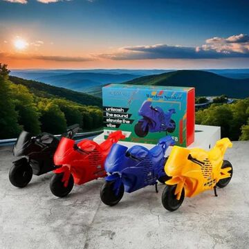 Portable Bluetooth Speaker – 5W Dynamic Thunder Sound, 1200mAh Battery, Sports Bike Design, Compact Speaker