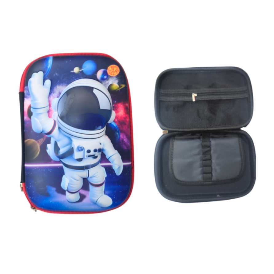 3D Astronaut Pencil Box for Kids | EVA Hard Case Pencil Pouch | Random Design