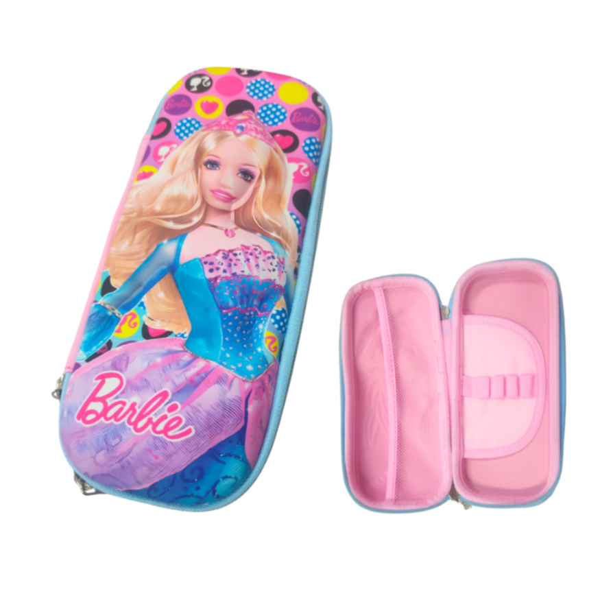 Barbie Doll Pen & Pencil Case Hardtop Pencil Case for Kids, Pencil Pouch for Kids Art EVA Pencil Box {Random Design}
