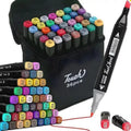 Dual Tip Colorful Art Markers Sketch Pens 36 Colors With Carrying Case For Painting Sketching Calligraphy Drawing