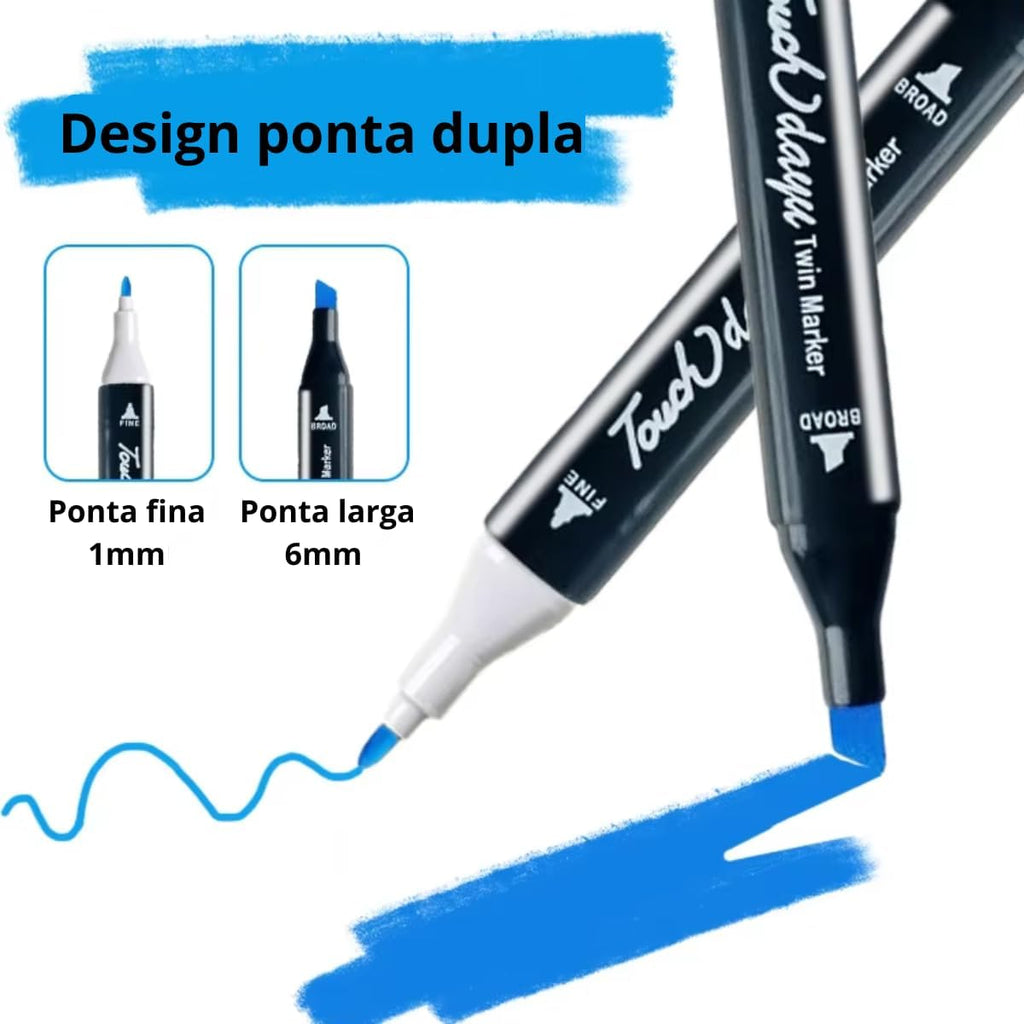 Dual Tip Colorful Art Markers Sketch Pens 36 Colors With Carrying Case For Painting Sketching Calligraphy Drawing