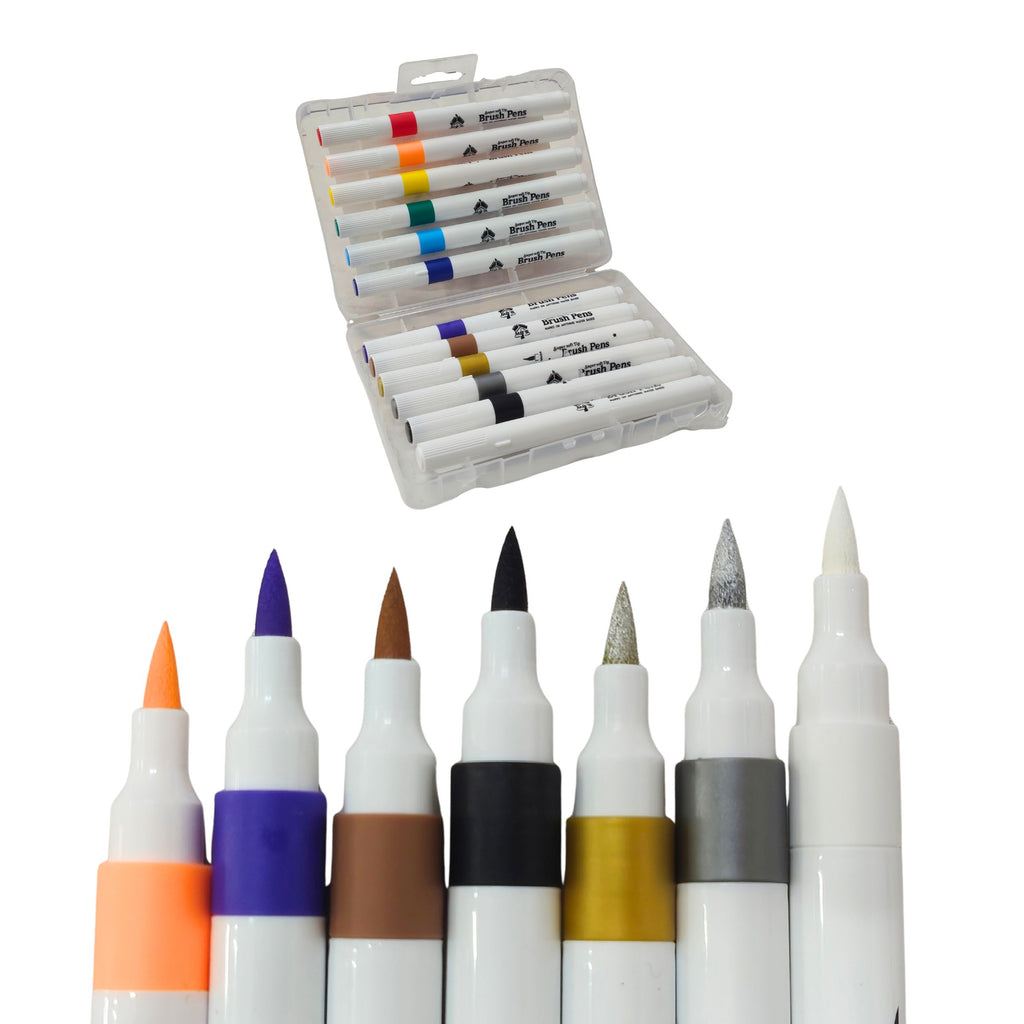 Kids Art Painting Acrylic Marker Water Based Pens 12 pc Set | Vibrant Colors for Canvas, Glass, Mug, Wood, Fabric |