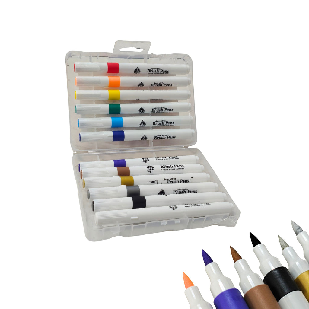 Kids Art Painting Acrylic Marker Water Based Pens 12 pc Set | Vibrant Colors for Canvas, Glass, Mug, Wood, Fabric |