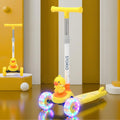 Foldable Kick Scooter for Kids with LED Wheels | 3-Wheel Skating Cycle with Adjustable Handle | Scooter Ride-On Toy for Boys & Girls {Multicolor}