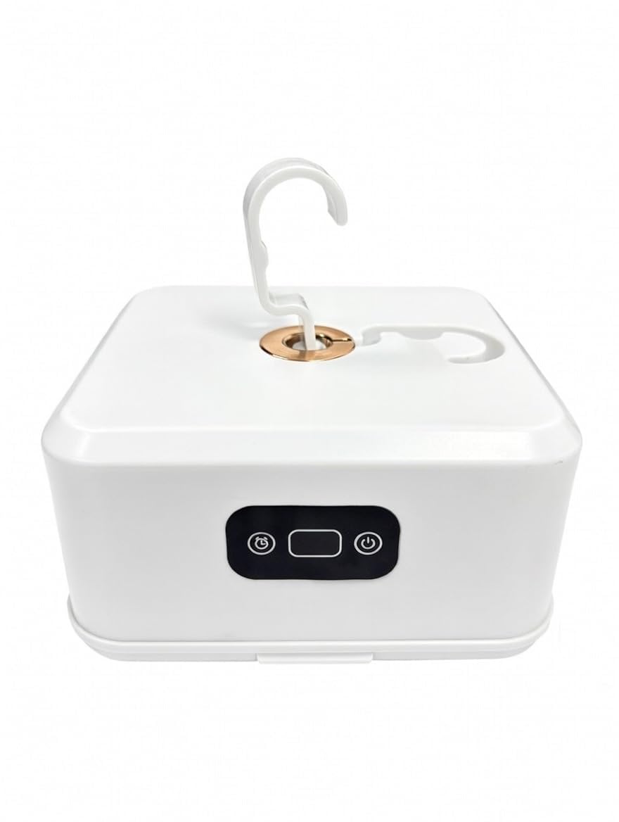 Portable Electric Clothes Dryer Machine with Timer, Fast Drying Mini Cloth for Travel, Home & Hostel Use, Foldable Garment with Hook
