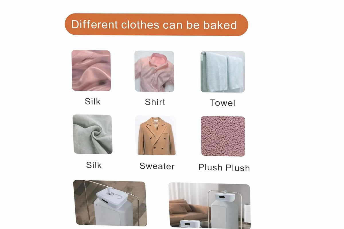 Portable Electric Clothes Dryer Machine with Timer, Fast Drying Mini Cloth for Travel, Home & Hostel Use, Foldable Garment with Hook