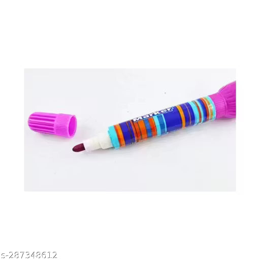 2 in 1 Roller Stamp Marker Pen For Kid s 6Color Roller Stamper Marker Pen for kids-Best Return gift for Boys & Girls| Kids Stationery