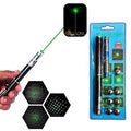 Laser Pointer Pen Set with Multiple 8 Star Caps | High Power Green Laser Light Pen for Presentation, Teaching & Outdoor Use | Metal Body Laser Pointer Kit