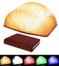 Wooden Book Light, Upgraded 5 Colors Creative LED Book Night Light USB Rechargeable Magnetic Folding Mood Light for Home,Office,Library Decor Gift