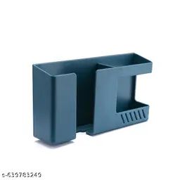 Mobile Phone Charging Rack Wall-Mounted Double-Grid Remote Control Storage Box {Multicolor}