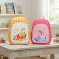 Kids School Bag Backpack with Cartoon Print | 3 Compartments School Bag for Boys & Girls Size=44*26*15Cm {Random Design}