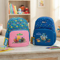Kids School Bag Backpack with Cartoon Print | 3 Compartments School Bag for Boys & Girls Size=40*29*16 Cm {Random Design}