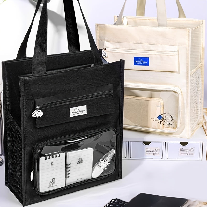 Portable File Handbag Large Capacity Tote Bag Student Training Multicolor