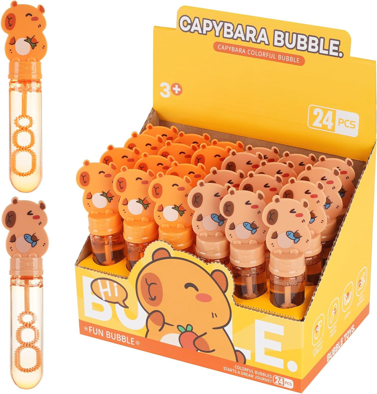 {1 Pcs} Party Favors Bubble Wands for Kids Capy Birthday Party Supplies Goody Bag Stuffers Viral Pets Capybara Bubble Blowing Toys