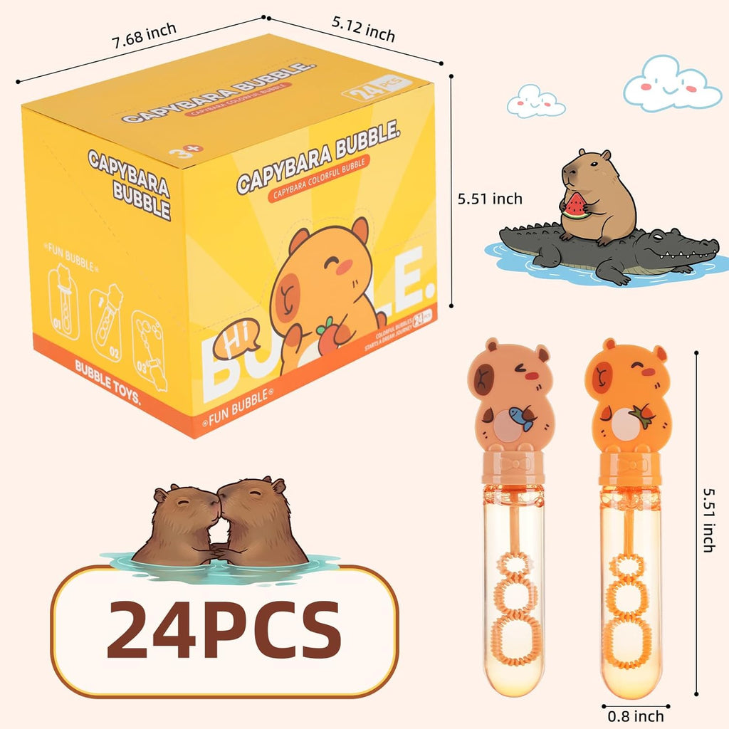{1 Pcs} Party Favors Bubble Wands for Kids Capy Birthday Party Supplies Goody Bag Stuffers Viral Pets Capybara Bubble Blowing Toys