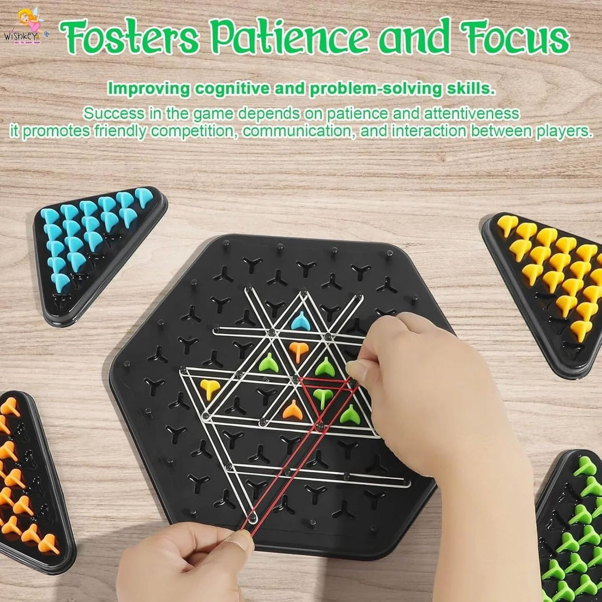 Puzzle Geometry Chess Board Game, Multiplayer Strategy Game with 84 Colorful Pieces, Educational STEM Toy