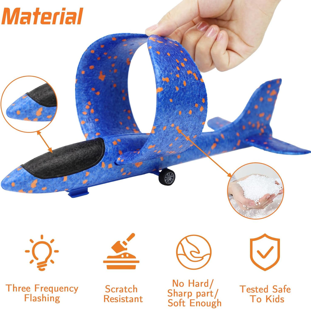 Airplane Toy Children, Toys Polystyrene Plane Launcher for Children, Christmas Gift Plane Toy, Outdoor Gifts for Boys and Girls 3-10 Years