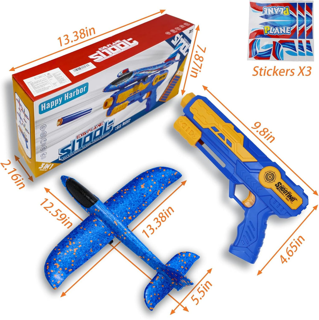 Airplane Toy Children, Toys Polystyrene Plane Launcher for Children, Christmas Gift Plane Toy, Outdoor Gifts for Boys and Girls 3-10 Years