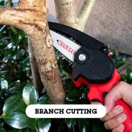 48V Mini Cordless Chain Saws Battery Power Electric Heavy Duty Battery Hand Saw 6inch