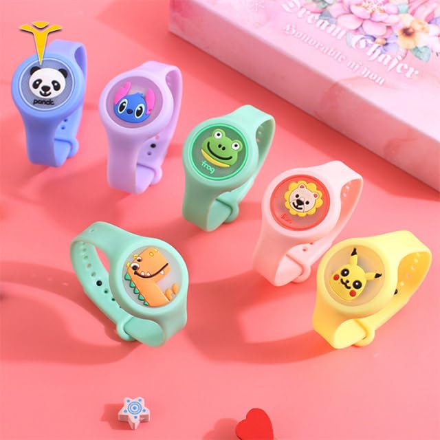 Mosquito Repellent Watch for Kids – Reusable Wristband with Cute Cartoon Designs {Random Design}