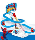 Spider Slide Toy Set, Funny Automatic Stair-Climbing Cartoon Race Track Set Little Lovely Spider Slide Toy Escalator Toy for Boys Girls