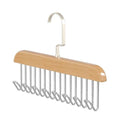 Multi Purpose 8 Hook Wooden Hangers,Wooden Belt Hanger, Tie 8 Hook Hanger,Closet Hangers, Foldable Hooks Wood Hanger