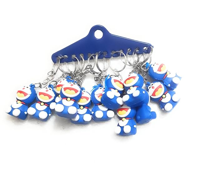 {Pack of 12 } Doramon Cartoon Key Chain Set For Kids Boys Girls Keychain Birthday Return Gifts