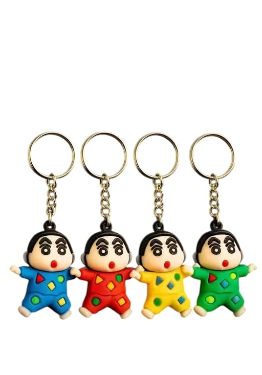 {Pack of 12} Shinchan Nightsuit Keychains | Cute Cartoon Character Keychain for Boys & Girls