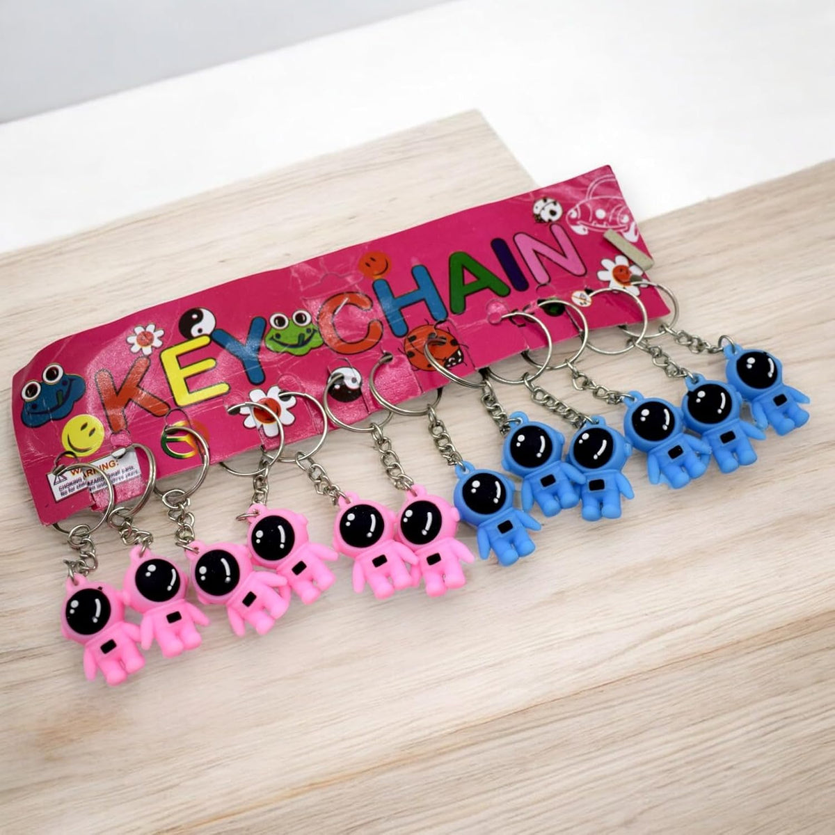 Pack of 12 Space Astronaut Key chains. Space Keychain. Length of each keychain approx. 5.5x3 cms. Best Birthday Return Gifts option Best for Gifting Purpose on Navratras, Birthday Gifts, Party Gifts etc