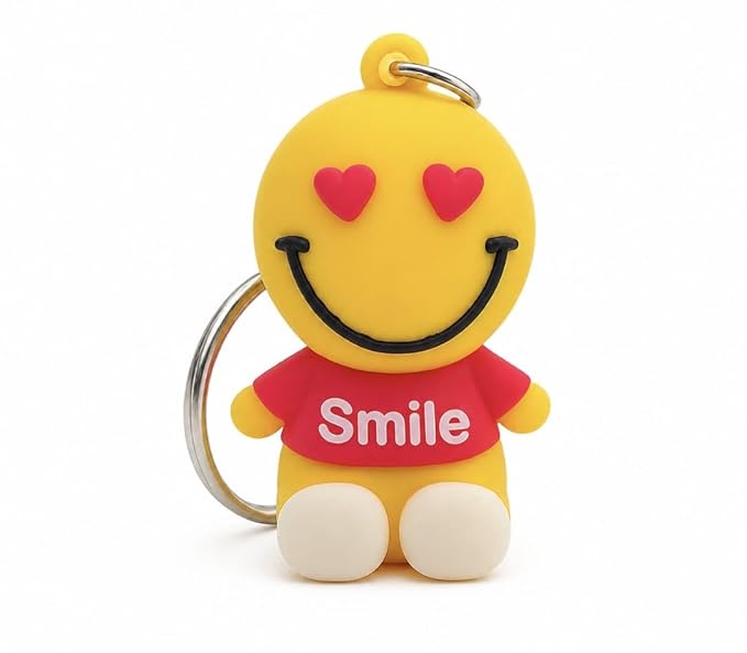 {Pack of 12} Smiley Face Keychains For car, Motorbike, Gift & merchandise keyrings