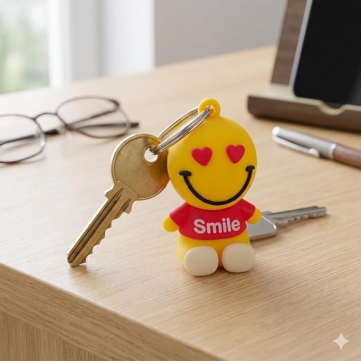 {Pack of 12} Smiley Face Keychains For car, Motorbike, Gift & merchandise keyrings