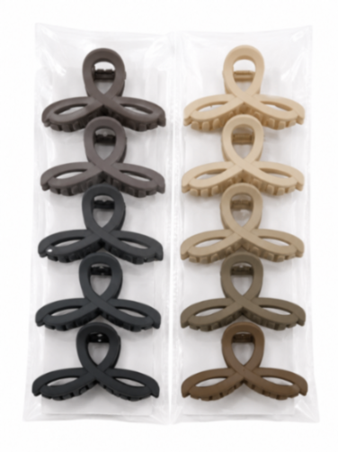 {Pack of 12} Korean Style Matte Hair Claw Clip | Fashion Hair Clutcher for Women